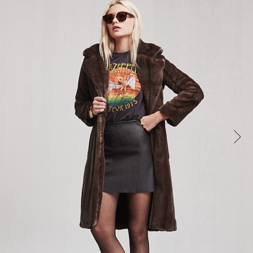 Reformation pigalle faux fur coat